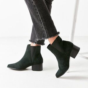 UO Emerald Green Suede Booties